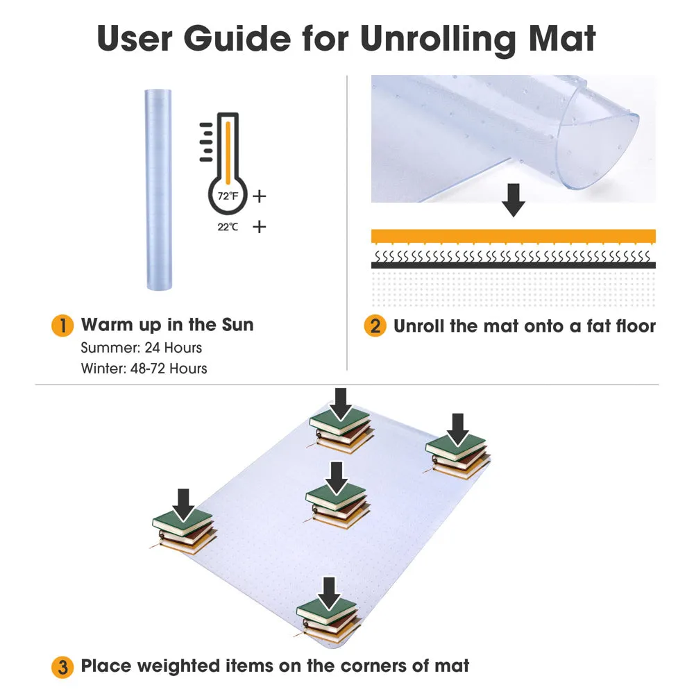 Yescom 46" x 60" Rolling Chair Mat for Carpet